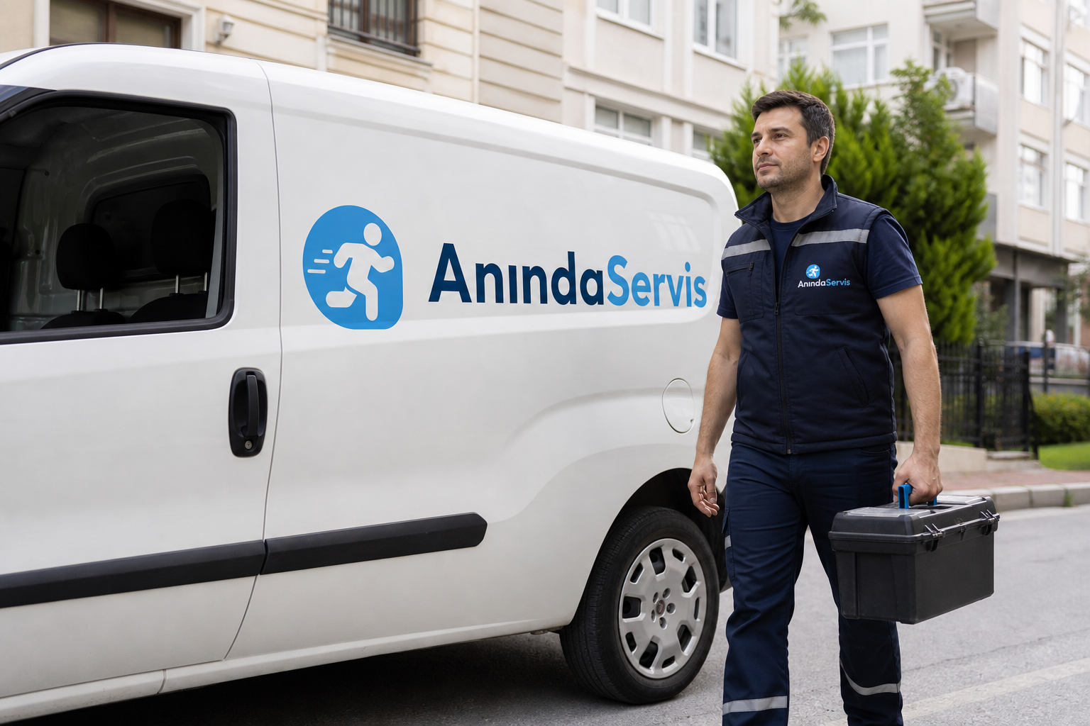 Anında Servis markalı servis aracı - Eskişehir Demirdöküm Kombi Servisi